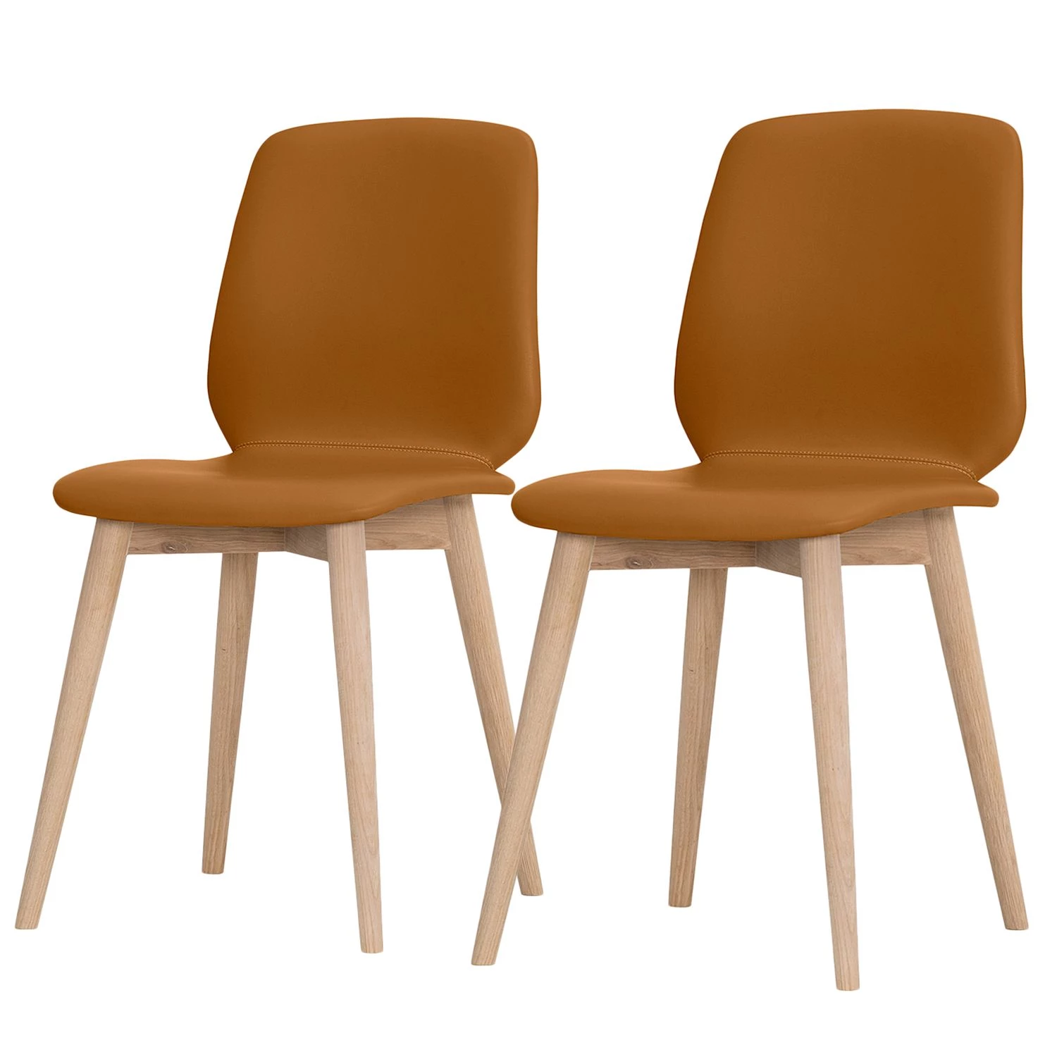 Studio Copenhagen Chaises Helvig II (lot de 2) - Cuir véritable Alvar : Cognac 3 Studio Copenhagen Chaises Helvig II (lot de 2) - Cuir véritable Alvar : Cognac