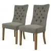 Maison Belfort Chaises Waroona (lot de 2) - Tissu / Chêne massif - Gris / Chêne -Chaises Soldes 2022 1000008124 180717 08054713 IMAGE P000000001000008124