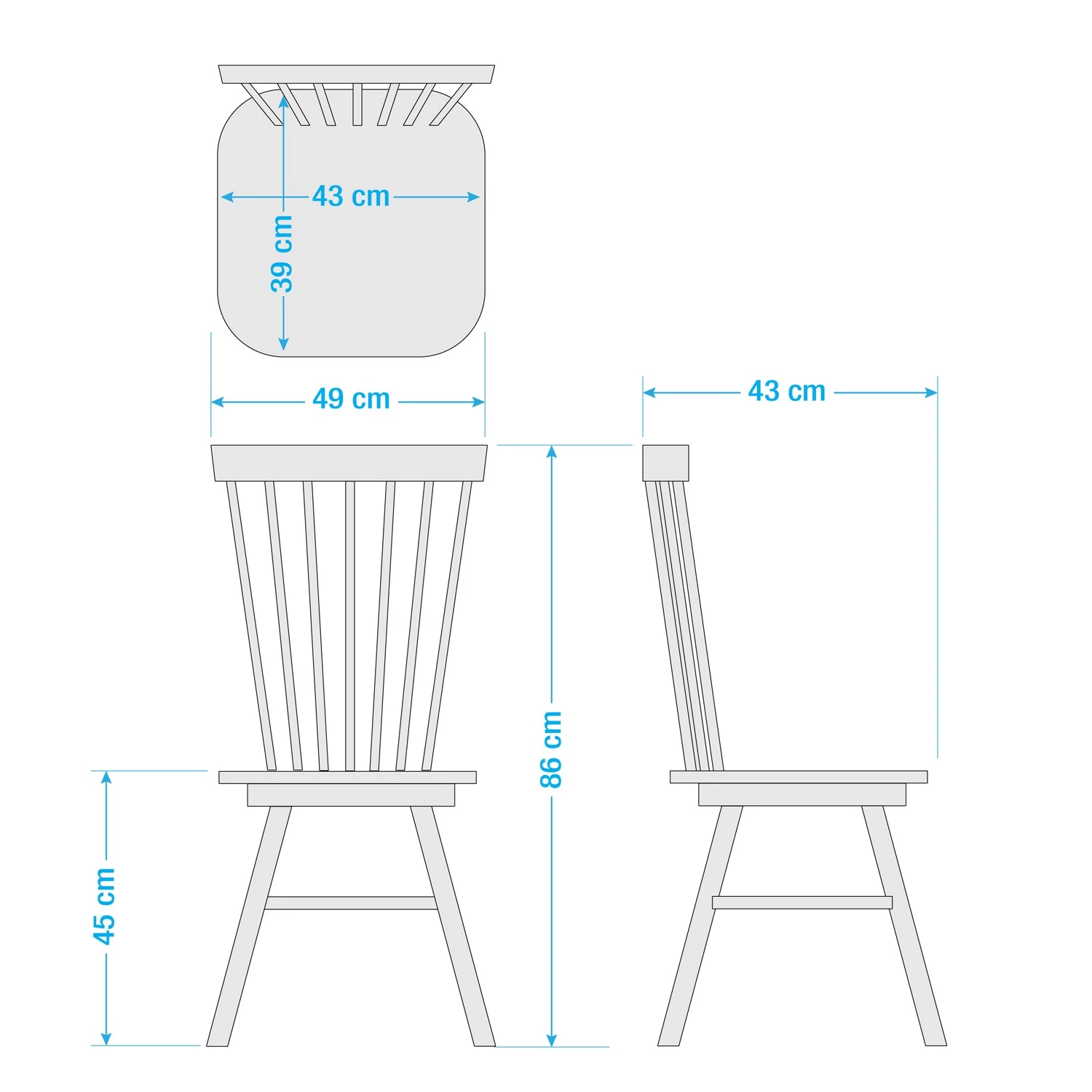 Mørteens Chaises Jalenas (lot de 2) - Blanc 19 Mørteens Chaises Jalenas (lot de 2) - Blanc – Image 17