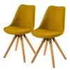 Mørteens Chaises capitonnées Aledas II - Tissu Cors: Jaune curry - Lot de 2 -Chaises Soldes 2022 1000015961 201008 06201500027 IMAGE P000000001000015961