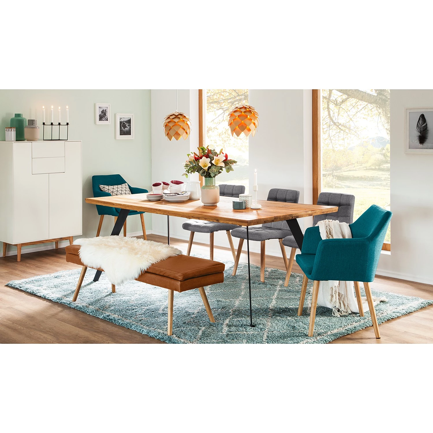 Mørteens Chaises à accoudoirs Nicholas - Tissu Cors: Pétrole - 1 chaise 6 Mørteens Chaises à accoudoirs Nicholas - Tissu Cors: Pétrole - 1 chaise – Image 4