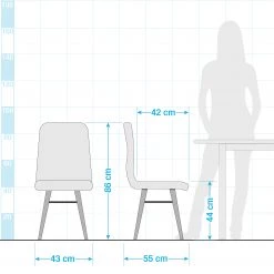 Mørteens Chaises capitonnées Daleras - Tissu Cors: Gris menthe - Lot de 2 -Chaises Soldes 2022 1000016129 191129 16584900008 SKETCH DETAILS P000000001000016129 sketch