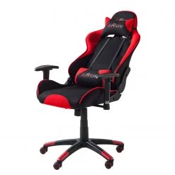 Home24office Fauteuil gamer mcRacing I - Tissu - Noir / Rouge -Chaises Soldes 2022 1000027352 200701 11445400003 DETAILS P000000001000027352