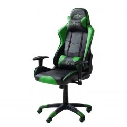 Home24office Chaise de bureau mcRacer II - Noir / Vert