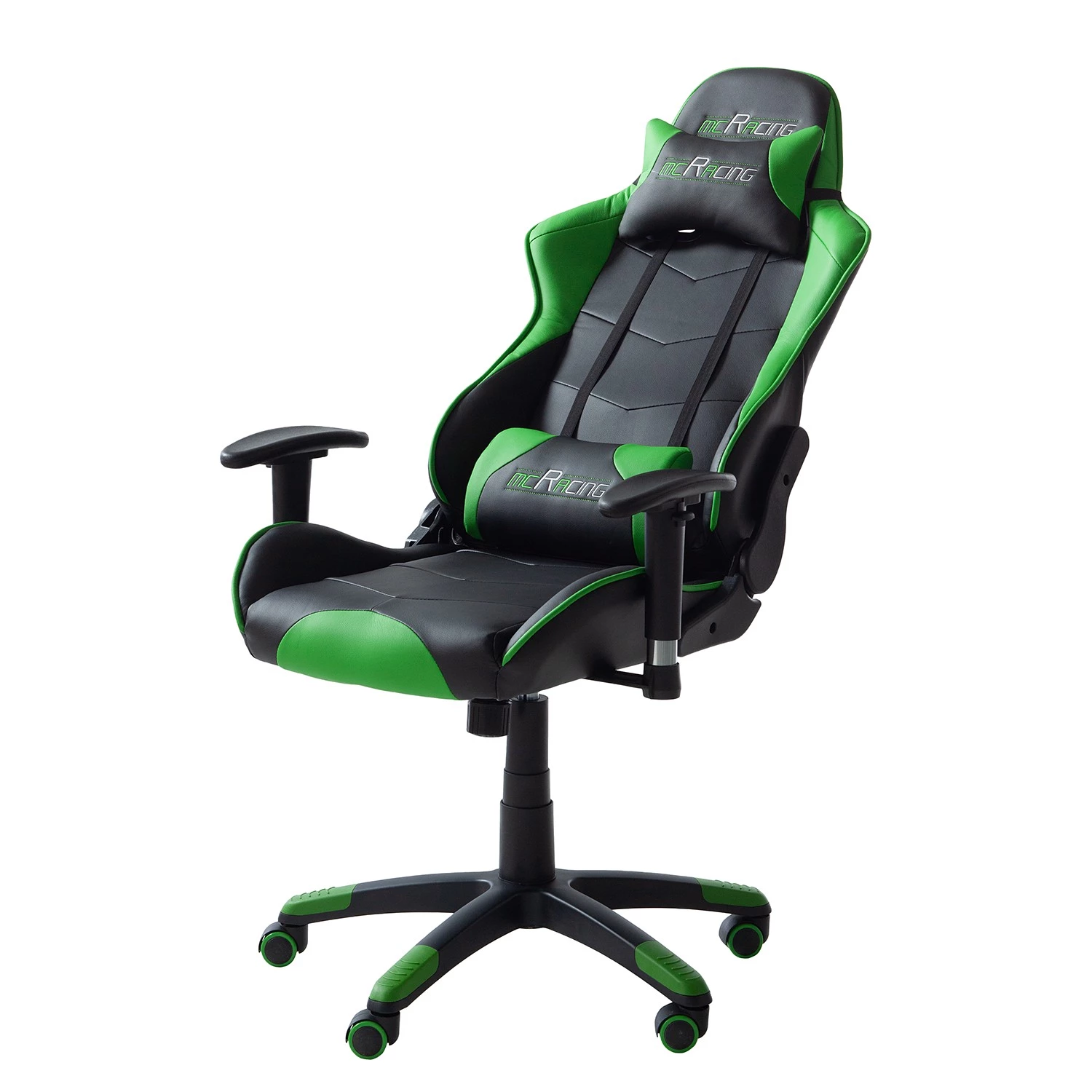 Home24office Chaise de bureau mcRacer II - Noir / Vert 5 Home24office Chaise de bureau mcRacer II - Noir / Vert – Image 3