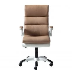 Home24office Fauteuil de direction Loipo II - Imitation cuir - Macchiato / Blanc -Chaises Soldes 2022 1000035445 200930 14010100002 DETAILS P000000001000035445