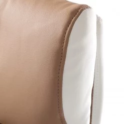 Home24office Fauteuil de direction Loipo II - Imitation cuir - Macchiato / Blanc -Chaises Soldes 2022 1000035445 200930 14011300008 DETAILS P000000001000035445