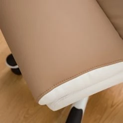 Home24office Fauteuil de direction Loipo II - Imitation cuir - Macchiato / Blanc -Chaises Soldes 2022 1000035445 201012 11053400006 DETAILS P000000001000035445