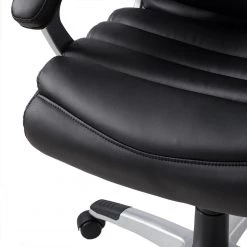 Home24office Fauteuil de direction Hatley - Imitation cuir - Noir -Chaises Soldes 2022 1000035447 200817 13075000007 DETAILS P000000001000035447