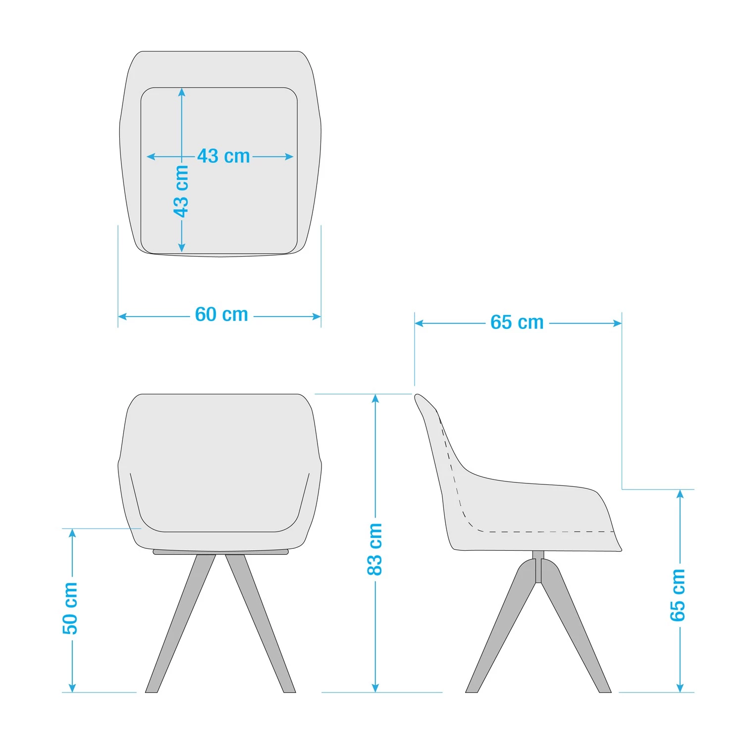 Mørteens Chaise à accoudoirs Ermelo I - rotatif - Tissu / Chêne massif - Bleu clair - 1 set 15 Mørteens Chaise à accoudoirs Ermelo I - rotatif - Tissu / Chêne massif - Bleu clair - 1 set – Image 13