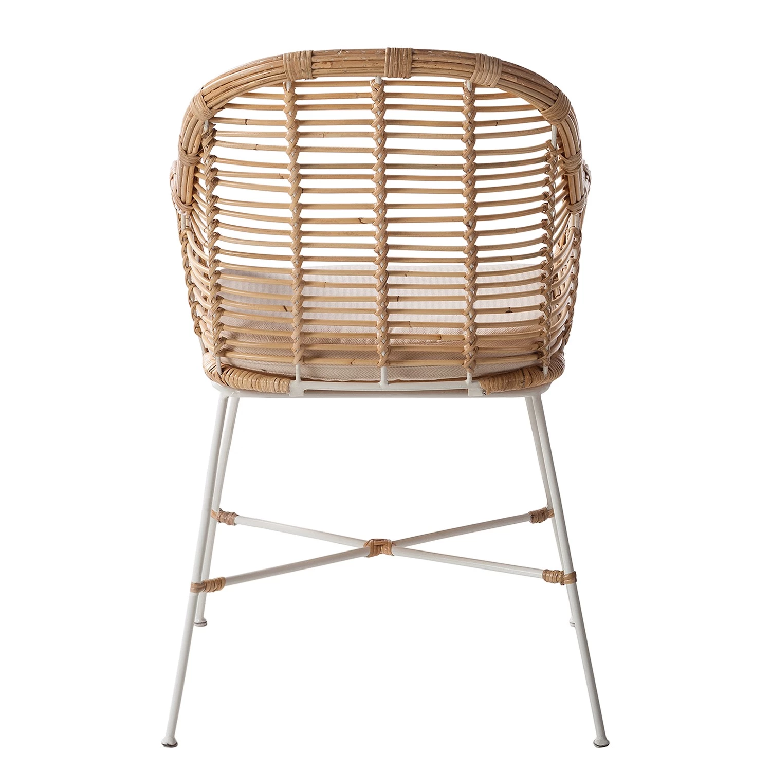 Eva Padberg Collection Chaise Garston (avec coussin d'assise) - Rotin / Métal - Rotin / Blanc 8 Eva Padberg Collection Chaise Garston (avec coussin d'assise) - Rotin / Métal - Rotin / Blanc – Image 6