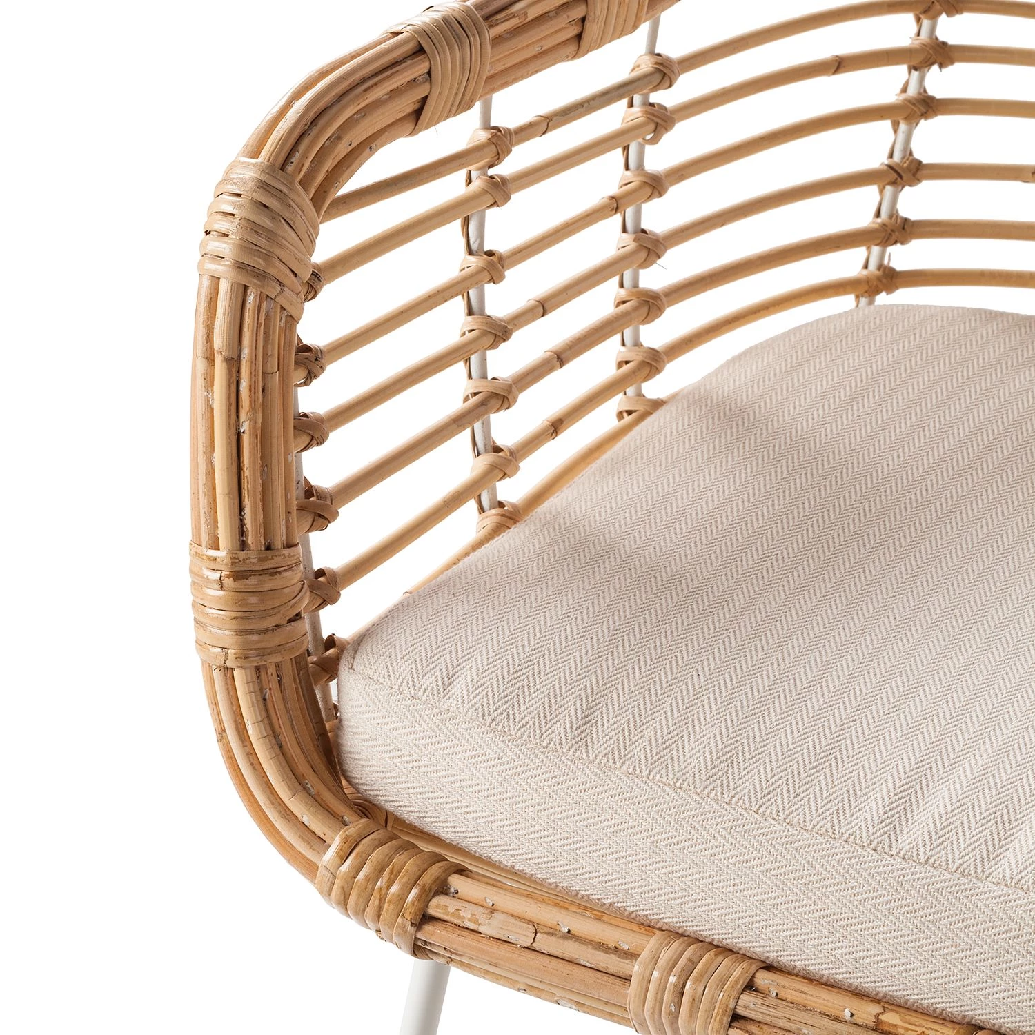 Eva Padberg Collection Chaise Garston (avec coussin d'assise) - Rotin / Métal - Rotin / Blanc 11 Eva Padberg Collection Chaise Garston (avec coussin d'assise) - Rotin / Métal - Rotin / Blanc – Image 9