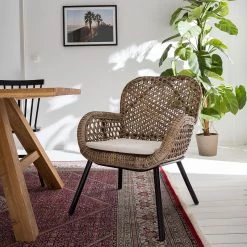 Ars manufacti Chaise Hawea (avec coussin d'assise) - Rotin / Metall - Rotin / Noir -Chaises Soldes 2022 1000050859 190208 13552000001 MOOD GALLERYIMAGES P000000001000050859 mood