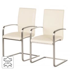 Fredriks Chaises cantilever Augusta I (lot de 2) - Cuir Aude: Créme - Avec accoudoirs -Chaises Soldes 2022 1000064496 201021 10340500070 ICON DETAILS P000000001000064496 icon seal