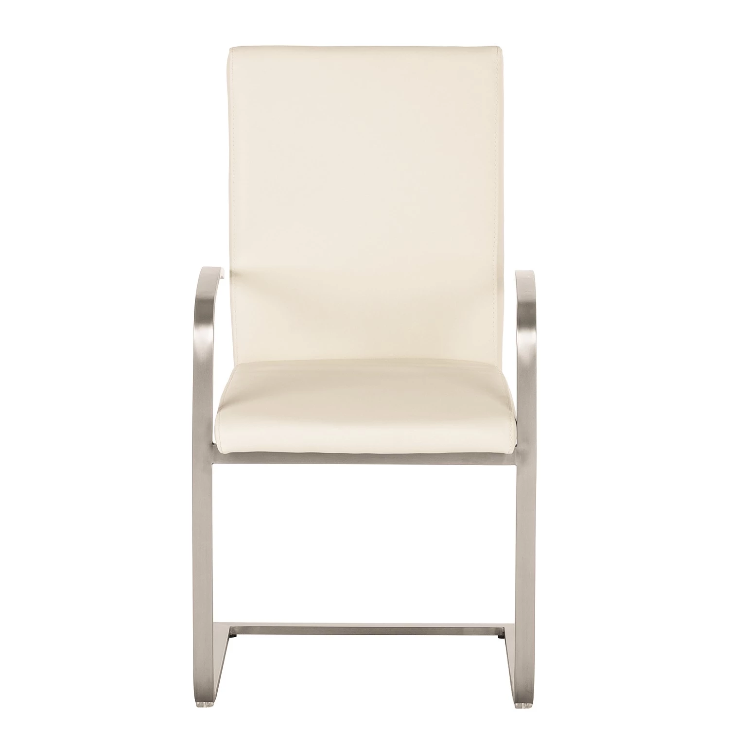 Fredriks Chaises cantilever Augusta I (lot de 2) - Cuir Aude: Créme - Avec accoudoirs 6 Fredriks Chaises cantilever Augusta I (lot de 2) - Cuir Aude: Créme - Avec accoudoirs – Image 4