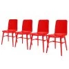 Tenzo Chaises Terrence (lot de 4) - Rouge -Chaises Soldes 2022 1000097706 10 IMAGE P000000001000097706