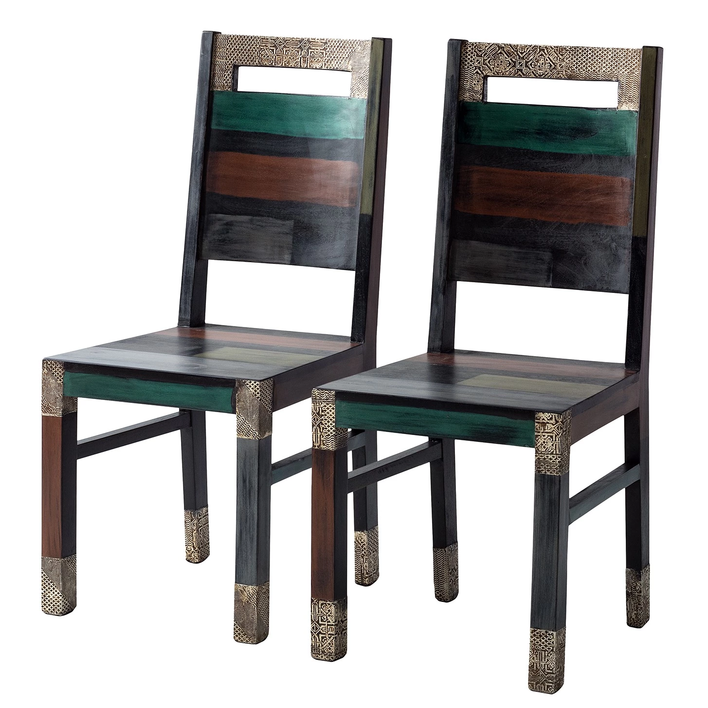 Wolf-Möbel Chaises Goa (lot de 2 chaises) - Multicolore 3 Wolf-Möbel Chaises Goa (lot de 2 chaises) - Multicolore
