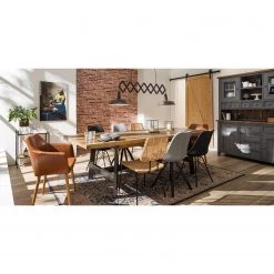 Mørteens Chaises capitonnées Aledas V - Tissu / Hévéa massif - Gris clair / Noir - Lot de 2 -Chaises Soldes 2022 1000112662 201016 13585700004 MOOD DETAILS P000000001000112662 mood