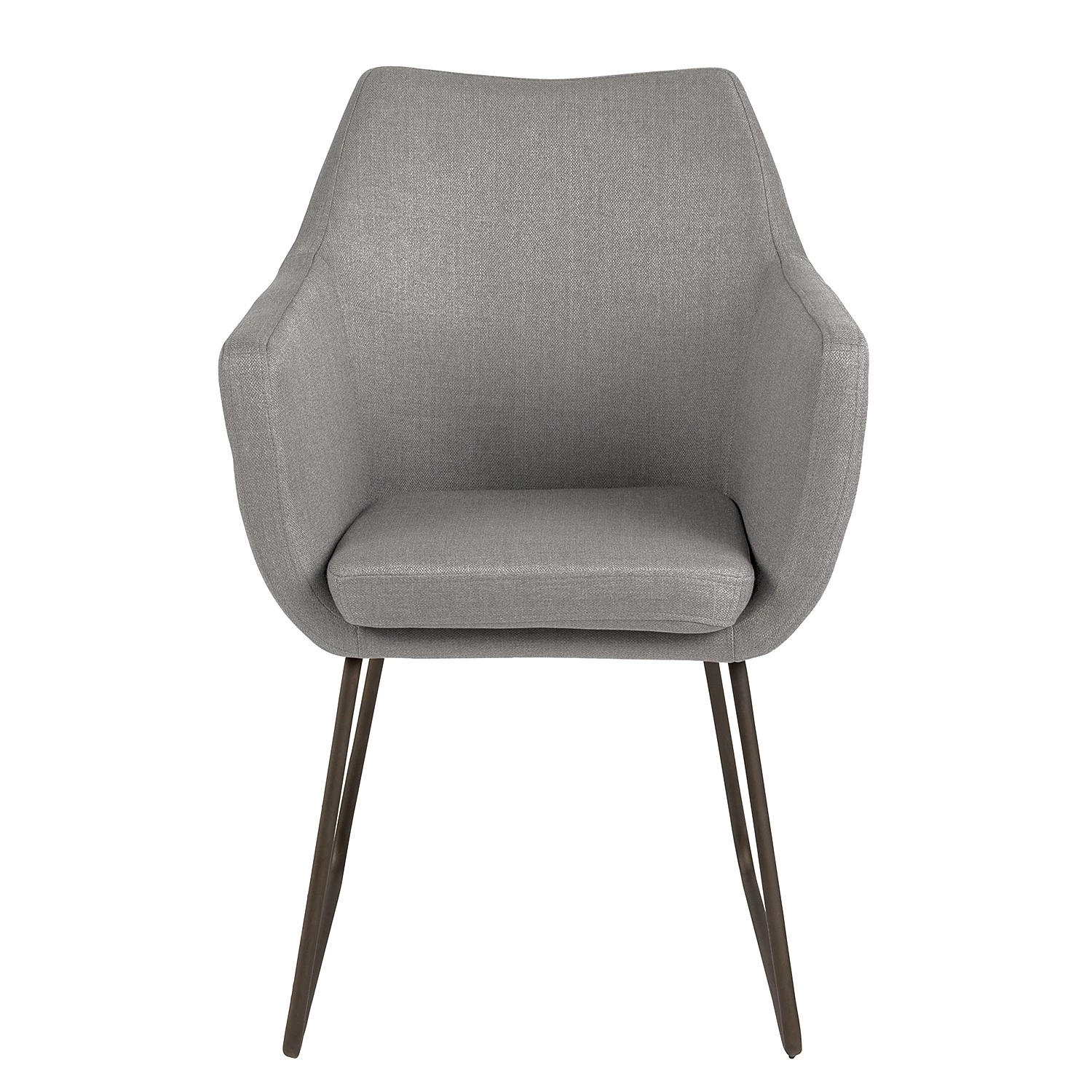 Mørteens Chaise à accoudoirs Nicholas IV - Tissu / Métal - Granit / gris-brun antique 6 Mørteens Chaise à accoudoirs Nicholas IV - Tissu / Métal - Granit / gris-brun antique – Image 4