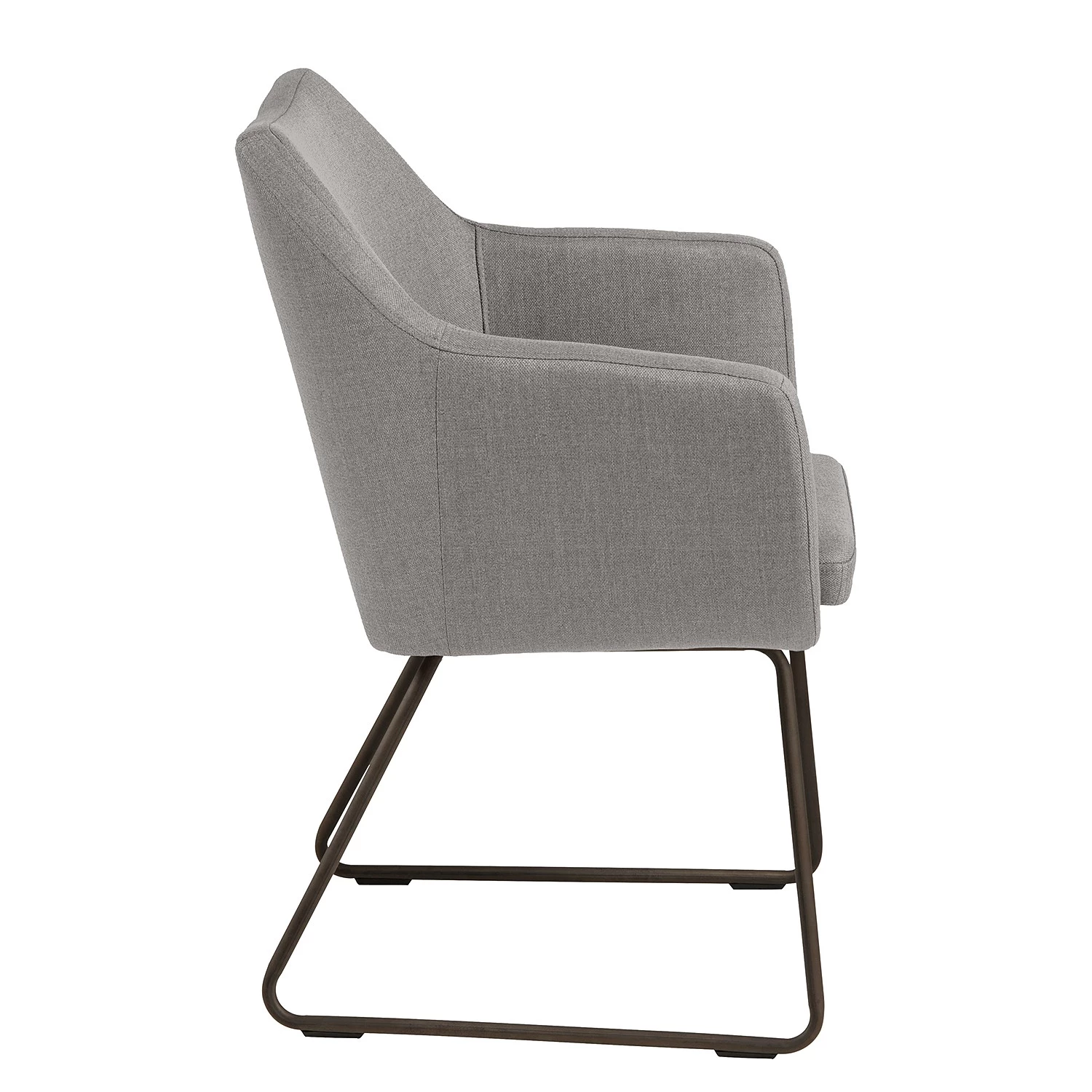 Mørteens Chaise à accoudoirs Nicholas IV - Tissu / Métal - Granit / gris-brun antique 7 Mørteens Chaise à accoudoirs Nicholas IV - Tissu / Métal - Granit / gris-brun antique – Image 5