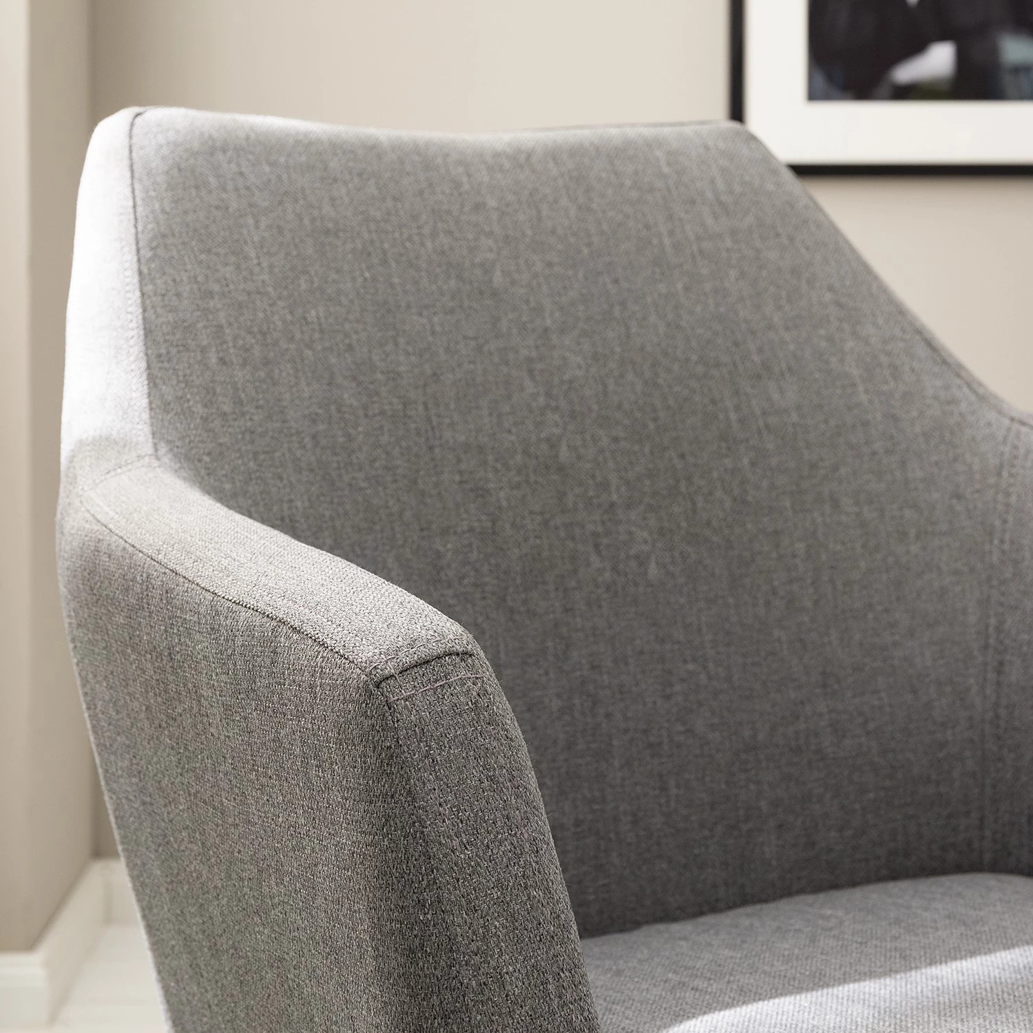 Mørteens Chaise à accoudoirs Nicholas IV - Tissu / Métal - Granit / gris-brun antique 11 Mørteens Chaise à accoudoirs Nicholas IV - Tissu / Métal - Granit / gris-brun antique – Image 9