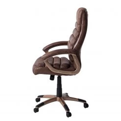 Home24office Fauteuil de direction Hatley II - Microfibre - Marron vintage / Cuivre -Chaises Soldes 2022 1000113520 200817 13075100020 DETAILS P000000001000113520