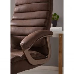 Home24office Fauteuil de direction Hatley II - Microfibre - Marron vintage / Cuivre -Chaises Soldes 2022 1000113520 200819 06101500019 DETAILS P000000001000113520