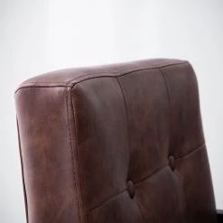 Ars manufacti Chaise cantilever - Imitation cuir / Métal - Marron / Noir -Chaises Soldes 2022 1000114113 210212 13374600005 DETAILS P000000001000114113