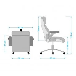 Fredriks Fauteuil de direction Deverre XXL - Imitation cuir - Noir / Argenté 33 Fredriks Fauteuil de direction Deverre XXL - Imitation cuir - Noir / Argenté -Chaises Soldes 2022 1000116982 181112 13501503 GALLERYIMAGES P000000001000116982