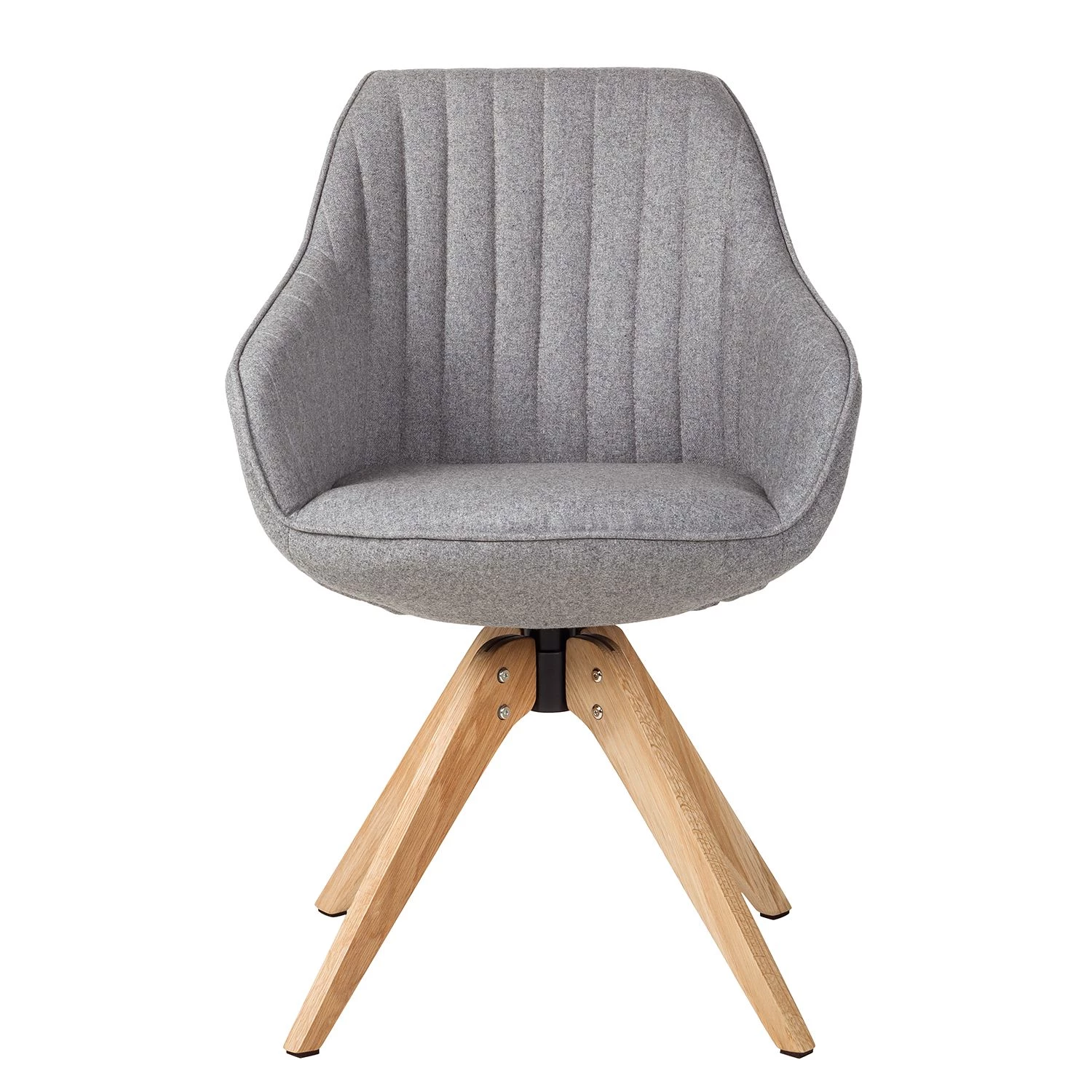 Mørteens Chaise à accoudoirs Ermelo II - rotatif - Tissu / Chêne massif - 1 set 5 Mørteens Chaise à accoudoirs Ermelo II - rotatif - Tissu / Chêne massif - 1 set – Image 3