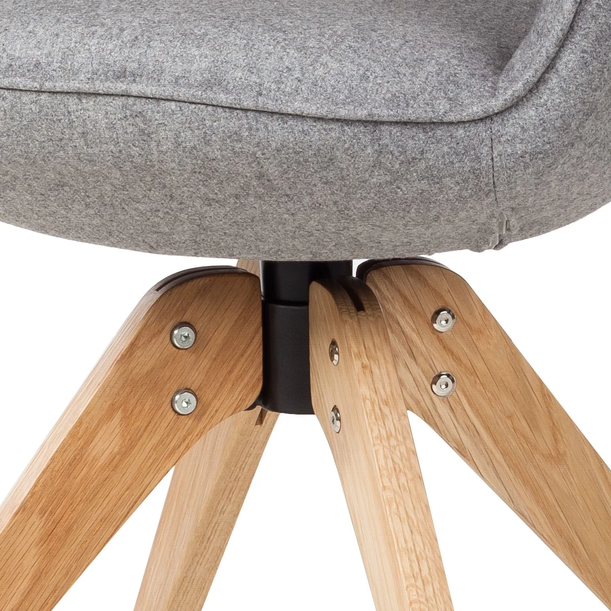 Mørteens Chaise à accoudoirs Ermelo II - rotatif - Tissu / Chêne massif - 1 set 8 Mørteens Chaise à accoudoirs Ermelo II - rotatif - Tissu / Chêne massif - 1 set – Image 6