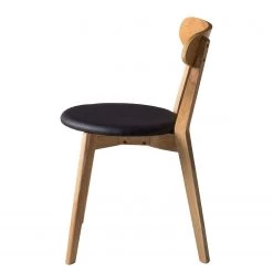 Mørteens Chaises Bogmoor (lot de 2) - imitation cuir / Frêne massif - Beige / Noir -Chaises Soldes 2022 1000123742 180914 07420803 GALLERYIMAGES P000000001000123742