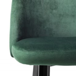 Jack & Alice Chaises capitonnées Jacklin (lot de 2) - Verre / Métal - Noir - Vert -Chaises Soldes 2022 1000123763 180718 07565307 GALLERYIMAGES P000000001000123763