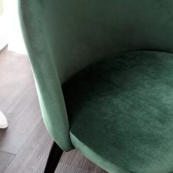 Jack & Alice Chaises capitonnées Jacklin (lot de 2) - Verre / Métal - Noir - Vert -Chaises Soldes 2022 1000123763 190326 11242900004 GALLERYIMAGES P000000001000123763