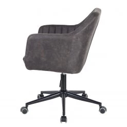 Mørteens Chaise de bureau Leedy - Imitation cuir - Gris vintage/ Noir -Chaises Soldes 2022 1000123850 181030 16260127 GALLERYIMAGES P000000001000123850