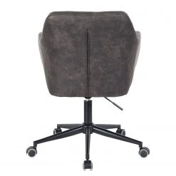 Mørteens Chaise de bureau Leedy - Imitation cuir - Gris vintage/ Noir -Chaises Soldes 2022 1000123850 181030 16260228 GALLERYIMAGES P000000001000123850