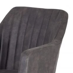 Mørteens Chaise de bureau Leedy - Imitation cuir - Gris vintage/ Noir -Chaises Soldes 2022 1000123850 181030 16260229 GALLERYIMAGES P000000001000123850