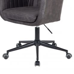 Mørteens Chaise de bureau Leedy - Imitation cuir - Gris vintage/ Noir -Chaises Soldes 2022 1000123850 181030 16260230 GALLERYIMAGES P000000001000123850