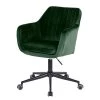 Jack & Alice Chaise de bureau Leezy - Velours - Vert / Noir -Chaises Soldes 2022 1000123851 200701 14292200001 IMAGE P000000001000123851