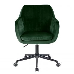 Jack & Alice Chaise de bureau Leezy - Velours - Vert / Noir -Chaises Soldes 2022 1000123851 200701 14292500004 DETAILS P000000001000123851