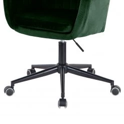 Jack & Alice Chaise de bureau Leezy - Velours - Vert / Noir -Chaises Soldes 2022 1000123851 200701 14293000009 DETAILS P000000001000123851