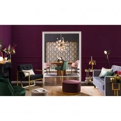 Jack & Alice Chaises capitonnées Evy (lot de 2) - Velours / Métal - Doré - Velours Sua: Vert foncé -Chaises Soldes 2022 1000125820 190212 16361000028 MOOD GALLERYIMAGES P000000001000125820 mood