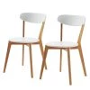 Norrwood Chaises Areia (lot de 2) - Partiellement en chêne massif - Blanc / Chêne -Chaises Soldes 2022 1000128743 180821 08503867 IMAGE P000000001000128743