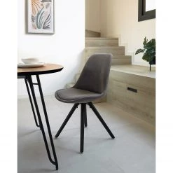 Norrwood Chaises capitonnées Ralf ll (lot de 4) - Graphite -Chaises Soldes 2022 1000128749 220211 020 MOOD DETAILS P000000001000128749 mood