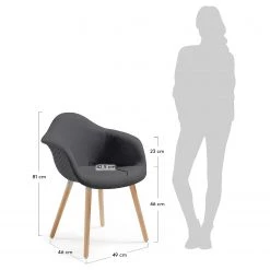 Norrwood Chaises à accoudoirs Kevya l (lot de 2) - Gris foncé -Chaises Soldes 2022 1000128754 180821 085042126 GALLERYIMAGES P000000001000128754