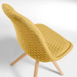 Norrwood Chaises capitonnées Ralf l (lot de 4) - Jaune moutarde -Chaises Soldes 2022 1000128755 180821 085042131 GALLERYIMAGES P000000001000128755