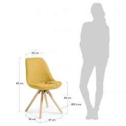 Norrwood Chaises capitonnées Ralf l (lot de 4) - Jaune moutarde -Chaises Soldes 2022 1000128755 180821 085043132 GALLERYIMAGES P000000001000128755