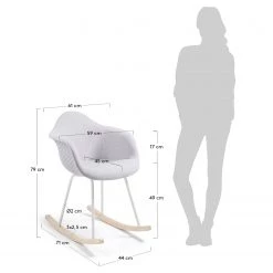 Norrwood Rocking chair Kevya II (lot de 2) - Tissu / Frêne massif - Gris clair / Frêne -Chaises Soldes 2022 1000128761 180821 085045164 GALLERYIMAGES P000000001000128761