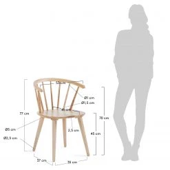 Norrwood Chaises Krise (lot de 2) - Hévéa -Chaises Soldes 2022 1000128764 180821 085045178 GALLERYIMAGES P000000001000128764