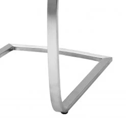 Loftscape Chaises cantilever Sarena (lot de 2) - Microfibre / Acier inoxydable - Argenté - Marron vieilli -Chaises Soldes 2022 1000129678 180906 07255441 GALLERYIMAGES P000000001000129678